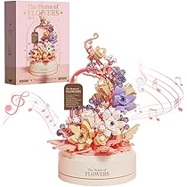 HOGOKIDS Flowers Music Box Building Block Kit with Light